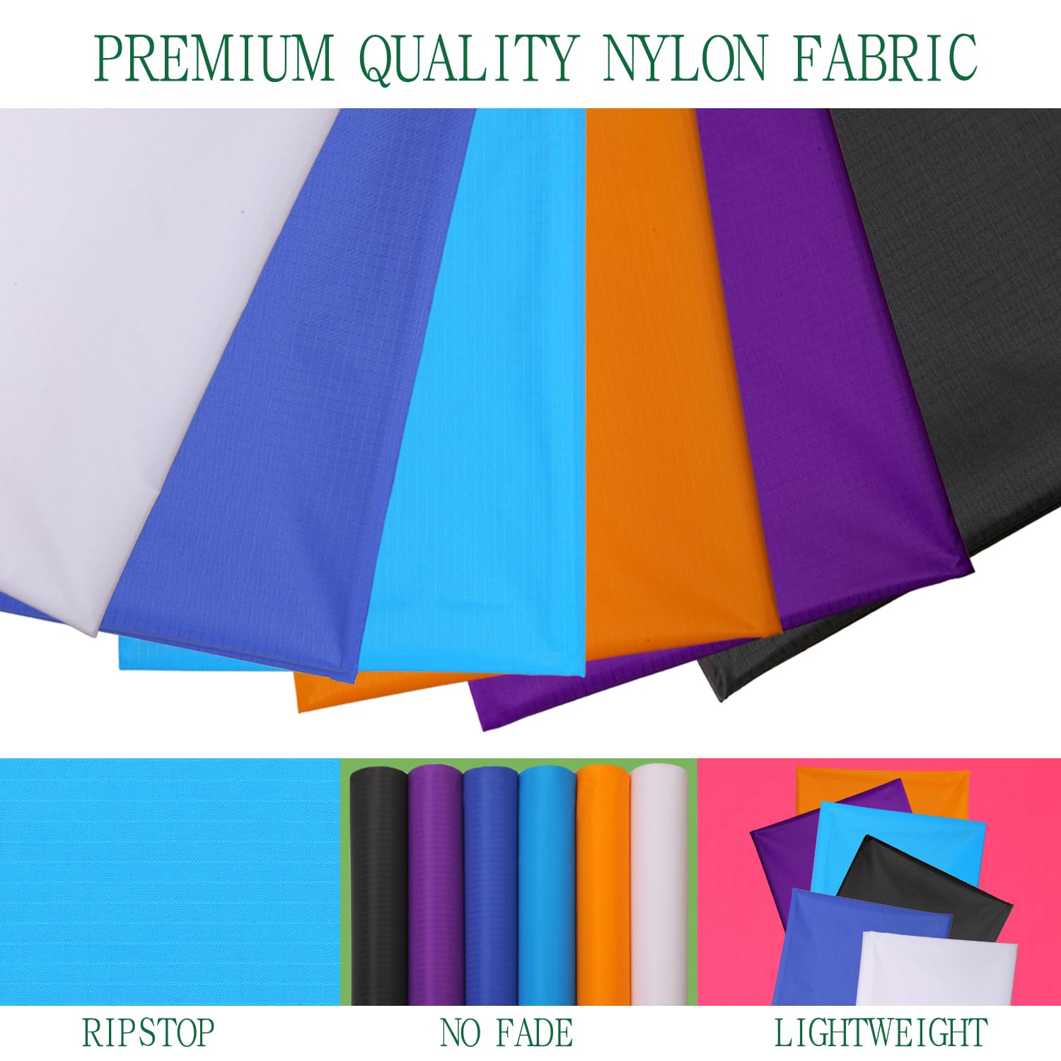 Amazon.com: C COMCROSFLY 6Pcs 40D Ripstop Nylon Fabric, 59x39